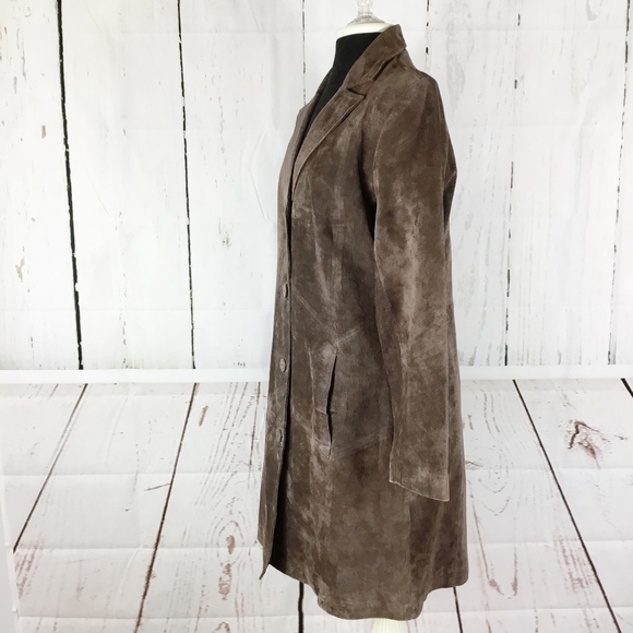 LINEA by LOUIS DELL'OLIO Brown Suede Long Leather - Picture 3 of 7